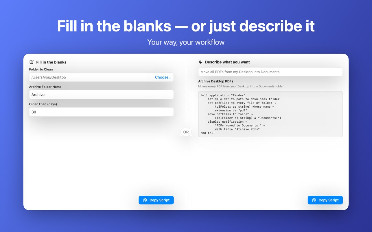 Scriptly script builder